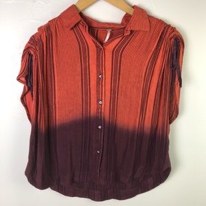 Dip dyed Free People Stripe tie top small